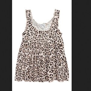 Love, Fire Kid's Leopard Print Babydoll Tank Top Size Medium